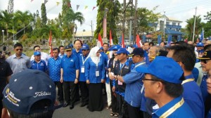 BN leaders at the nomination centre