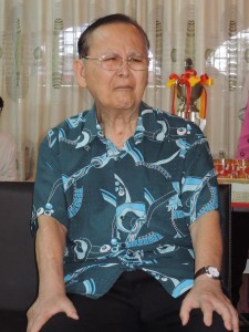 前人联党主席丹斯里黄顺开受访时摄。