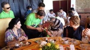 A green t shirt for the Chief Minister's wife, Puan Sri Jamilah Anu