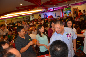 Dato Sri Tiong welcoming the new members to SPDP