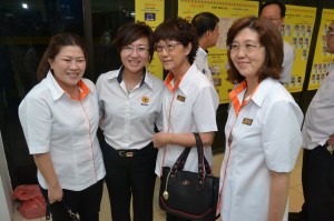 2nd left, Amy Tnay woman's central chairman with woman wing from component parties
