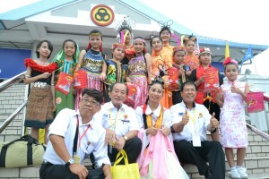 Dato' Sebastian seated far right with the beautiful dancers