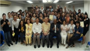 Photo shows the NCC class with the Trainer, Mr. Soma Sundram. 