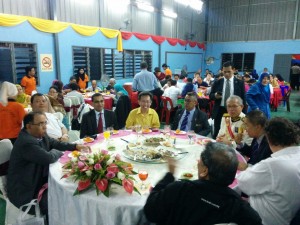 President of SUPP, Senator Datuk Dr. Sim, joined in the celebration for Dato Seri Richard Riot's 25th year as an MP in Serian.