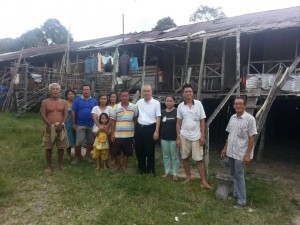 longhouse with leaking roof and broken flooring