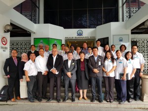 Dr. Sim with staff of Miri municipal council