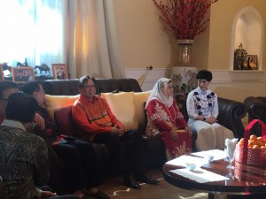 CM and entourage at Dr. George house.