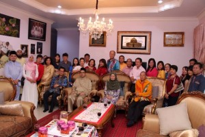 Visiting community leaders and friends