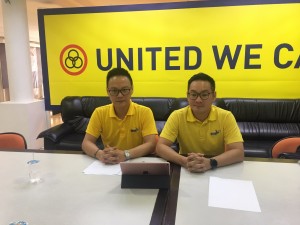 Michael Tiang and Milton Foo at the press conference