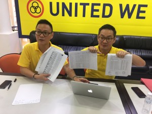 Michael Tiang and Milton Foo at the press conference.