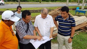 Ting at the site where new hawker stalls would be constructed.